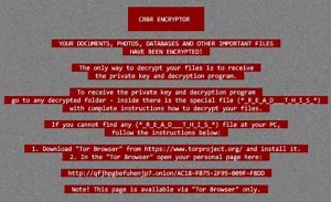 CRBR ENCRYPTOR Ransomware Virus – Remove and Restore Files