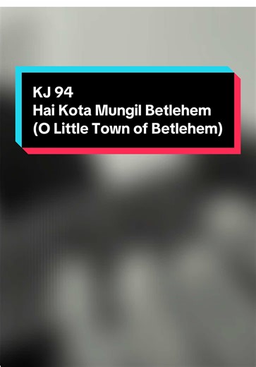 KJ 94 – Hai Kota Mungil Betlehem (O Little Town of Betlehem) #christmas #advent #hymn #kidungjemaat #acoustic