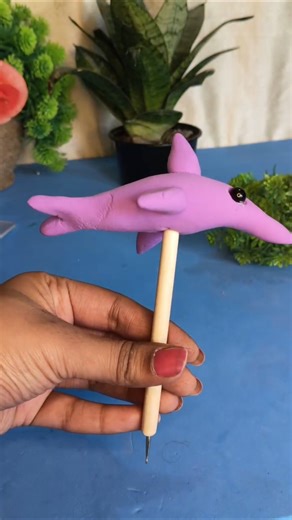 cute dolphin fish 🐬 making with clay | #diy #fish #shorts