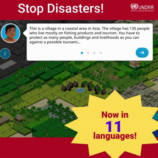 🎮 This is how you can stop disasters globally! The world’s favourite disaster resilience simulator is now available in 11 languages – so more players than ever can experience what it takes to stop disasters – in their mother tongue. 🗣️ New versions in Japanese, Croatian, and Romanian have just launched – joining Chinese, English, French, German, Italian, Portuguese, Russian, and Spanish. We’re adding new languages continuously, making the game an ever-more inclusive learning tool for schools, 