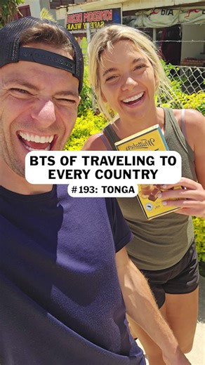 Country 193 on our trip to visit every country - Tonga! 🥰 95% of travel never makes the video and each one of these countries has so much more to offer! So here's some of the behind the scenes of our not-so-noteworthy moments on our trip to visit every country. 😁 🔴A few Tonga BTS highlights were: 👉 Peanut butter chocolate bars!!! 🤣 We've made plenty of vids about how amazing the whales were, but one of my personal fav moments was finding a pb chocolate bar in the little grocery store! 😅😜 