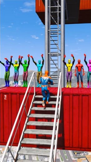 GTA 5 Epic Water Ragdolls Spiderman Jump/Fails Ep 492 #shorts​