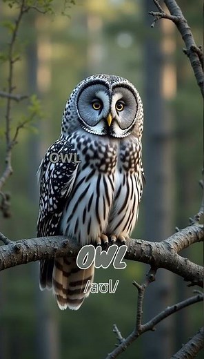 Loopoom English: Learn "Owl" - English Vocabulary & Pronunciation