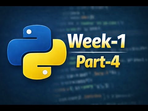 Python Week 1 – Part 4 | Data Types and Operators