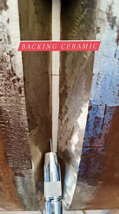 Backing ceramic #welder #welding #fcaw #everyonehighlightsfollowers #backing #viralreelsシ #ceramics #foryoupageシ | Welder Art