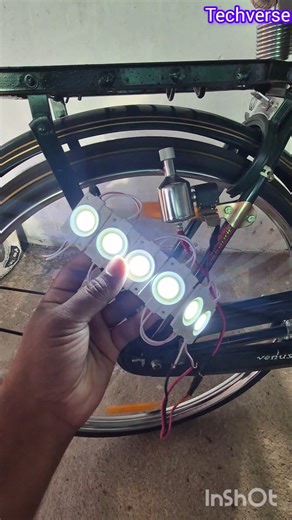 Cycle Dynamo Light Test at Night 🌙 Full Bright Light! 😱 #shorts #experiment #dcmotor #dynamo #diy
