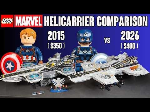 COMPARISON: LEGO Marvel UCS SHIELD Helicarrier (2015 vs 2026)