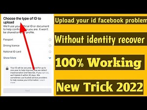 how to solve choose the type of ID to upload facebook problem 2022 | upload your id without identity