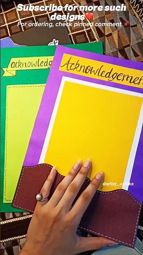 Stop Using Boring Acknowledgements! Try These Designs Instead! #schoolprojects #acknowledgement #art