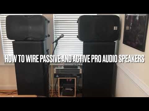 How to wire passive and active pro audio speakers to the same mixer (Behringer Xenyx X1204 USB)