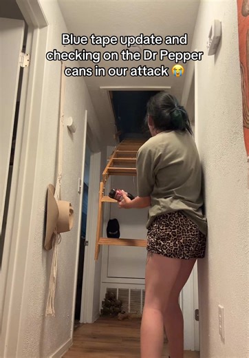 NO bc why does it keep closing on its own now?! 😭😭 ahhhh I hate it so much guys. Reading through all of your comments just scares me even more every time you guys notice something that I did NOT. #atticattack #attic #scarystories #hauntedhouse #drpepper