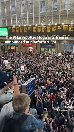 The Harry Potter Hogwarts train is announced at platform 9 3/4 at Kings Cross station this morning.