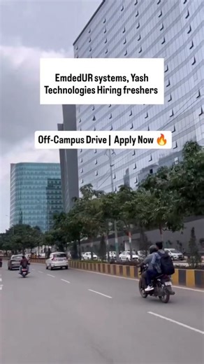 Daily Job Notifications | Internships | Career on Instagram: "🔥 FRESHERS! DON’T SKIP THIS REEL 🔥 Your IT career can start RIGHT NOW 💼✨ 🚨 Latest IT Job Openings – Apply ASAP 🚨 👨‍💻 EmbedUR Systems Role: Software Engineer 🎓 BE / BTech (CSE / IT / ECE / EEE / EIE) 📅 Batch: 2024–2025 💰 Salary: Up to ₹8 LPA 📊 YASH Technologies Role: Associate Consultant (SAP APO) 🎓 Bachelor’s Degree (CS / Information System