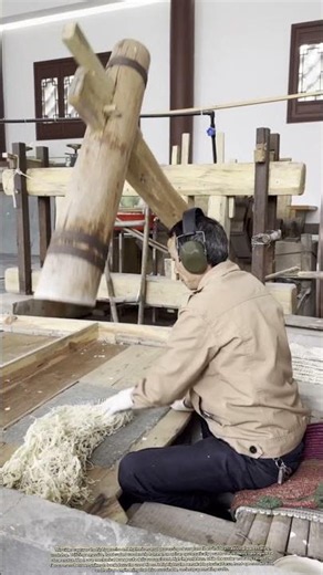Pounding the Pulp: A Mechanical Wooden Trip Hammer for Refining Raw Plant Fibers