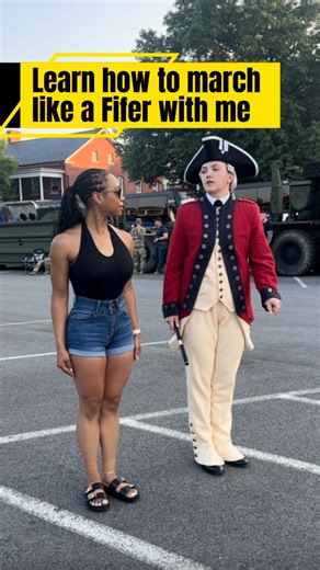 Angelena Garland on Instagram: "🎶✨ I am always in AWE whenever I see @armyfifeanddrum perform!! So I definitely was NOT passing up the opportunity to learn how to march like them at the special Army Birthday Twilight Tattoo at Joint Base Myer-Henderson Hall, VA! 🇺🇸 This year marks the 250th birthday of the US Army, and the Old Guard Fife and Drum Corps is a living testament to #tradition, bringing history to life through their incredible performances. For centuries, field music of fifes and d