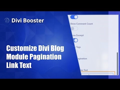 Customize Divi Blog Module Pagination Link Text
