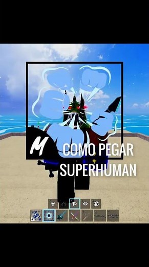 COMO PEGAR SUPERHUMAN NO BLOX FRUITS!!! #roblox #bloxfurit #tutorial #bloxfruits #robloxedit