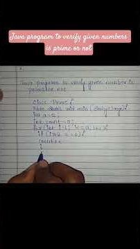 Simple Java code to test Prime numbers 🧠" #shortsfeed #shortsviral