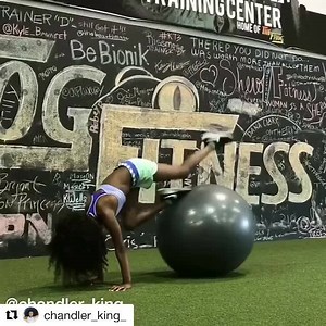 Strong (really strong) little queen for your daily motivation. IG - @chandler_king_ | Black Women "DO" Workout!