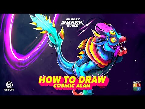 Hungry Shark | How to draw Cosmic Alan