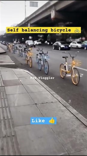 Automatic cycle running technology | Advance level Self balancing bicycle 🚲 #cycling #bicycle #ride