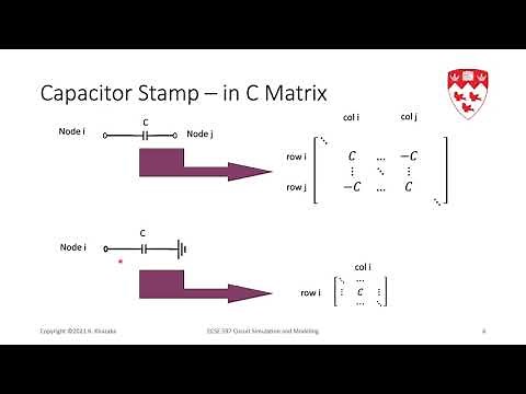 Modified Nodal Analysis MNA Capacitors and Inductors