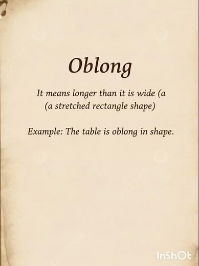 Oblong Meaning in English .