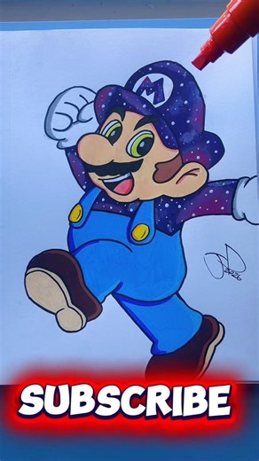 Destroying My Mario Drawing!😱 #posca #art #shorts #viral