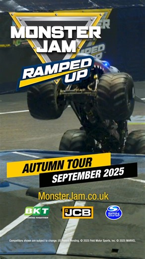 拾 Monster Jam Ramped Up™ is back! 拾 Racing into Glasgow and Birmingham this September, see everyone’s favourite monster trucks take on sky-high backflips, cyclone donuts and epic two-wheel skills. With heaps of incredible action and amazing surprises, you won’t want to miss a second. | Monster Jam | Facebook