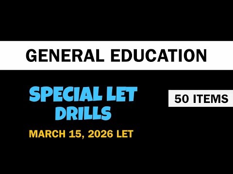 Gen Ed | SPECIAL LET DRILLS