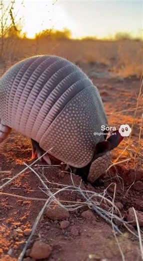 Armadillo Digging for Food#animals #eatingshow #funny