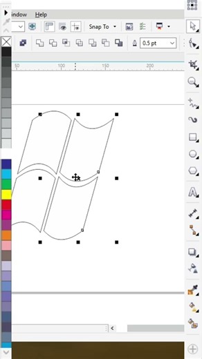 how to make window design in Corel draw #coreldrw #windows