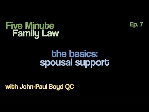 FMFL07 - The Basics: Spousal Support