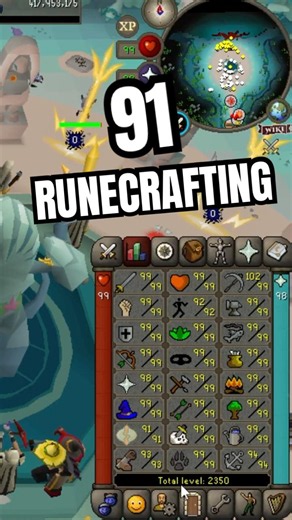 91 Runecrafting on My Ironman #osrs #gaming #runescape