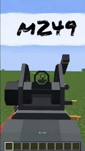MINIGUN EN MINECRAFT PACK DE MODS WORLD WAR 3 #minecraft #aestheic #mods #sunset #minecraftforge