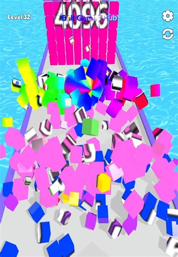 2048 Rolling Ball Number Merge | Smooth Mega Upgrade Run #shorts