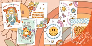 Retro Spring Inspirational Posters Pack