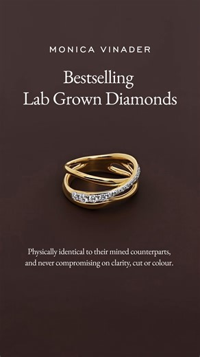 Our lab grown diamonds are masterfully crafted to offer the highest possible quality and clarity. Shop the collection online or in store. | Monica Vinader