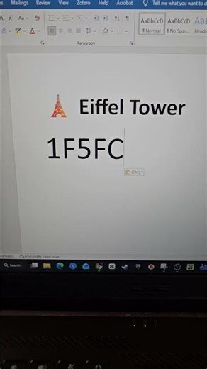 Type 1F5FC in Word… You Get the Eiffel Tower 🗼😳