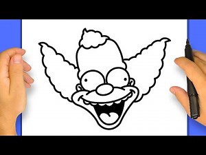 How to Draw Krusty the Clown from The Simpsons | Step by Step Simple and Easy
