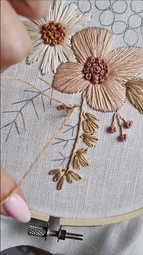 Aesthetic flowers hand embroidery pattern🌸 #embroidery #tutorial #diy #handmade #art #craft #stitch