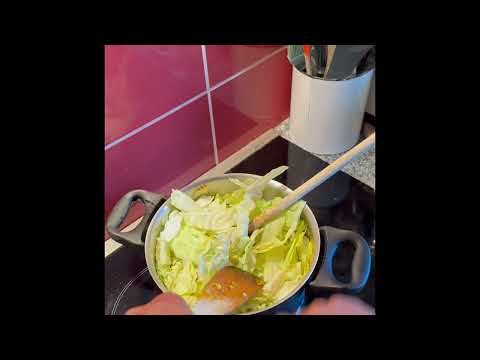 Cabbage spinach foogarth (curry)