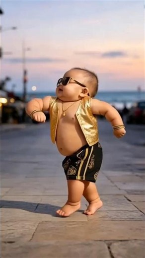 Cute Boss Baby Dance on the Beach | Viral Baby Moments