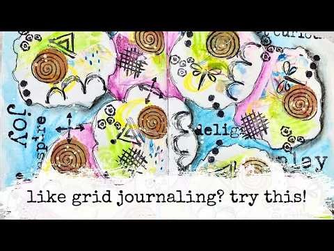 Grid Journaling with a Twist | Mixed Media Art Journal Tutorial