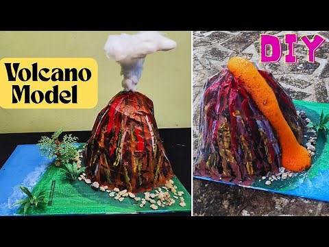 DIY Volcano Model Making | School Project Ideas | Volcano Eruption | School Craft ‪@craftthebest1‬