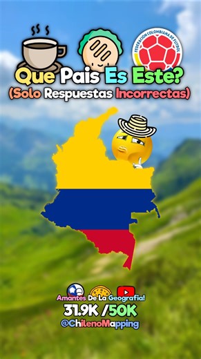 Que Pais Es Este? 🇨🇴☕️👀 (Solo Respuestas Incorrectas) #map #geography #viral #shorts #mapping #fyp