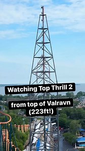 203K views · 1.4K reactions | Top Thrill 2 is a massive roller coaster and even when you are over 200ft in the air, the coaster still looks massive. This was taken on top of Valravn, and was filmed during Cedar Point’s behind the scenes tour with permission of the park. #rollercoaster #travel #cedarpoint #sixflags #sandusky #ohio #cleveland #intamin | In The Loop | Facebook