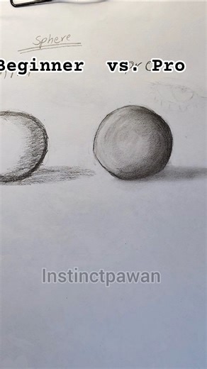 Draw sphere ✨ (beginner vs pro) #tutorial #howtodraw #drawing #art