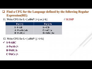 TOC: Unit 3 Context Free Grammar (CFG) (Part-2)