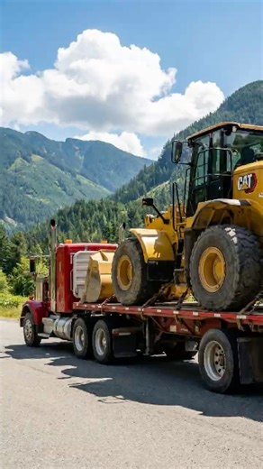 See How Pros Move Giant Construction Machines #transport #tutorial